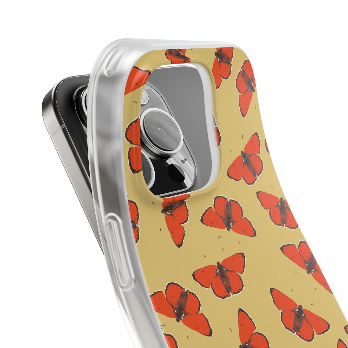 Butterfly Pattern Flexi Phone Case for Apple iPhone and Samsung Galaxy.