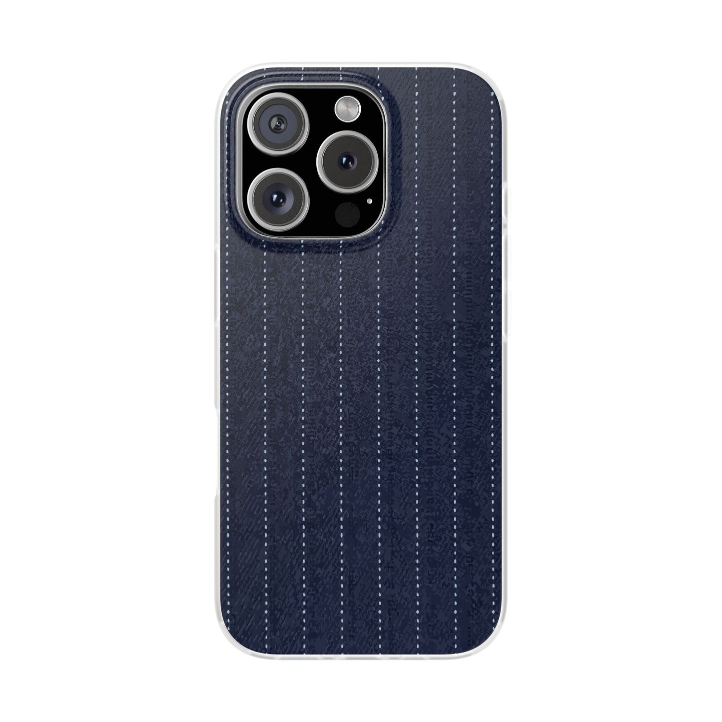 Navy Pinstripe Flexi Phone Case for Apple iPhone, Samsung Galaxy.