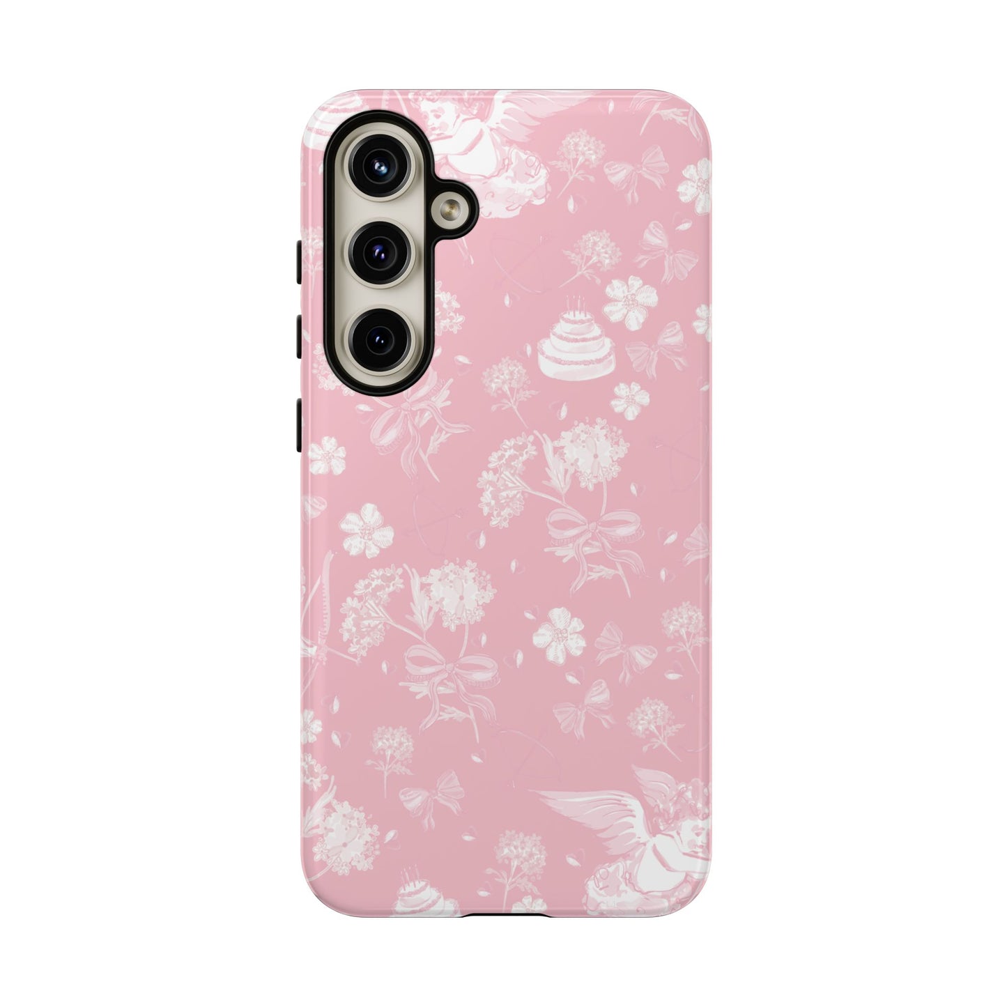 Floral Pink Tough Phone Case – Lightweight Protective Cover