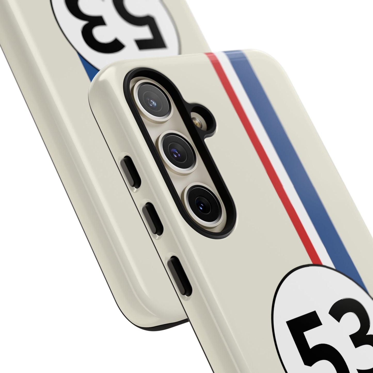 Racing Stripe Personalised Number Tough Phone Case for Apple iPhone, Samsung Galaxy and Google Pixel.