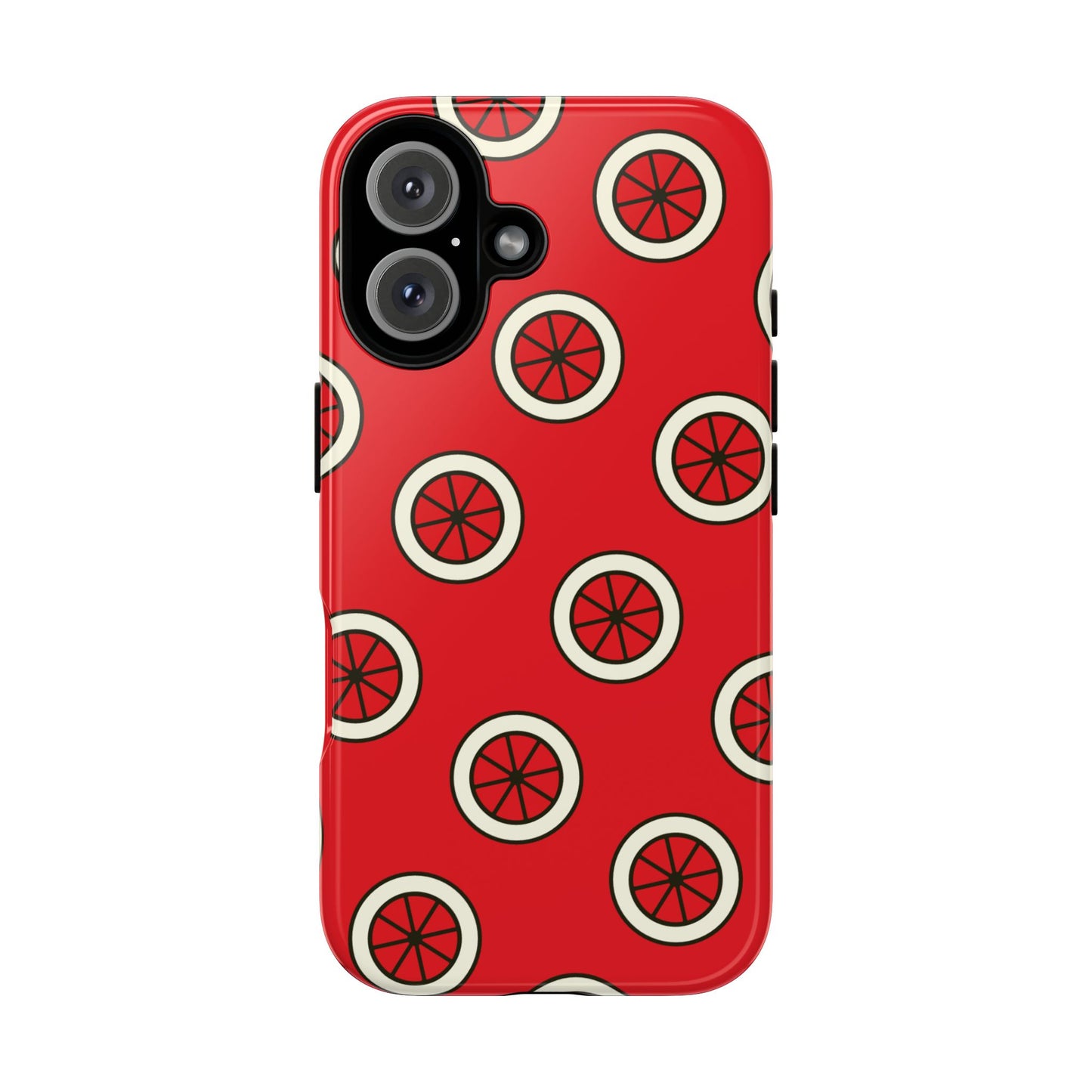 Red Citrus Pattern Phone Case — Protective Tough Phone Cover
