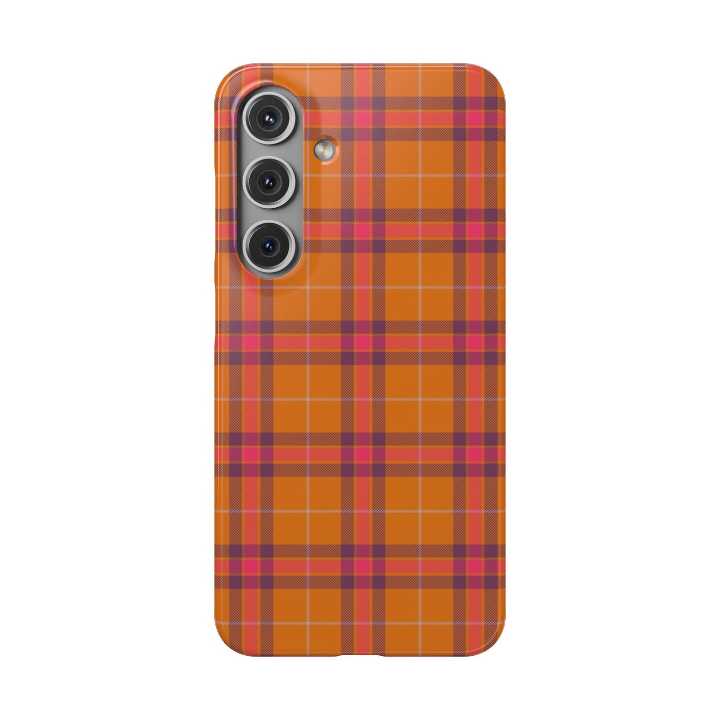 Orange Plaid Snap Phone Case — Autumn Plaid Phone Case