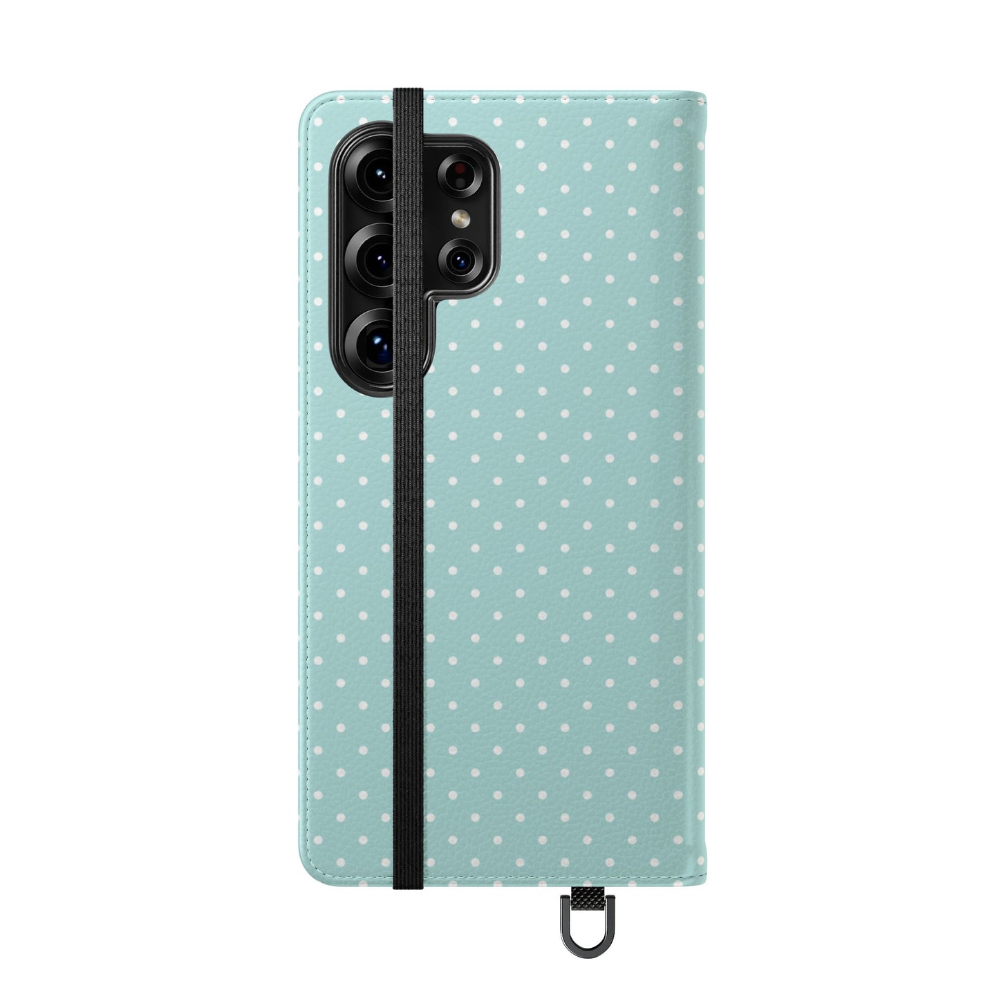 Polka Dot Flip Phone Case — Pastel Blue Polka Dot Wallet Cover