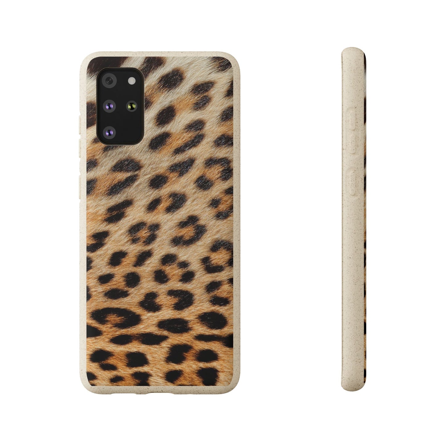 Leopard Print Biodegradable Phone Case — Eco-Friendly Animal Print Phone Cover for Apple iPhone and Samsung Galaxy.