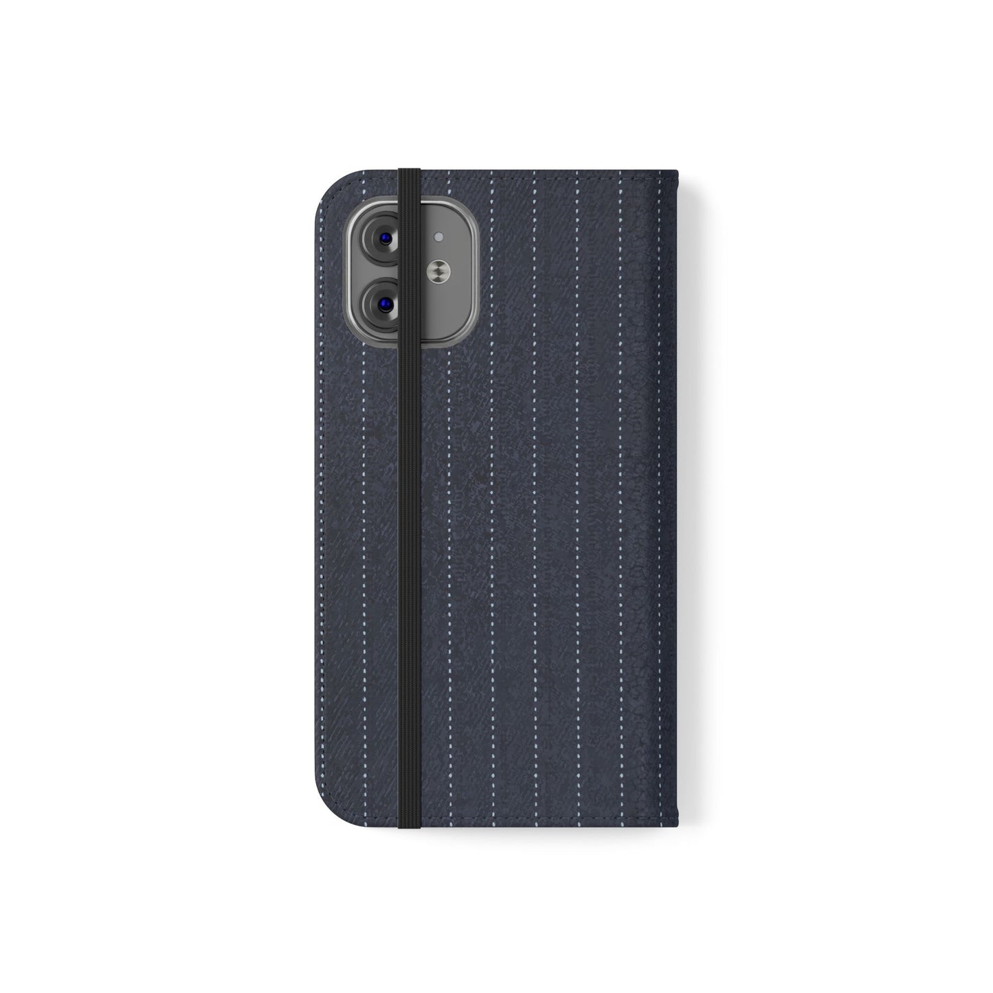 Pinstripe Flip Phone Case — Wallet Folio with Card Slots