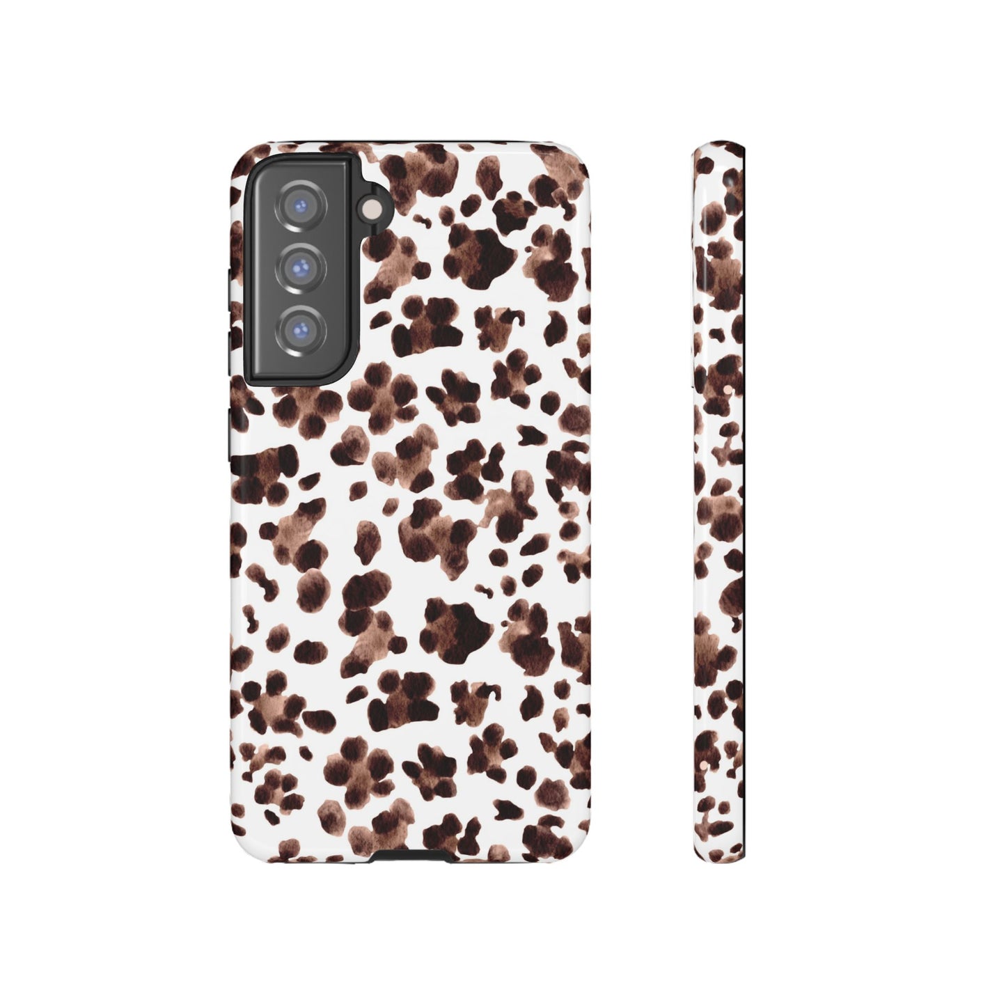 Brown Cowhide Print Phone Case — Tough Protective iPhone Cover