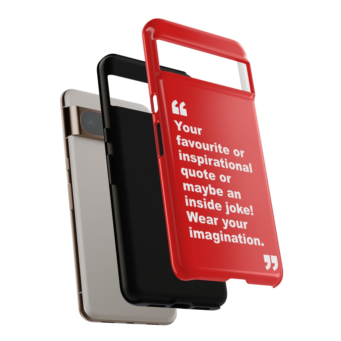 Personalised Inspirational Quote Tough Phone Case — Customizable Text Design