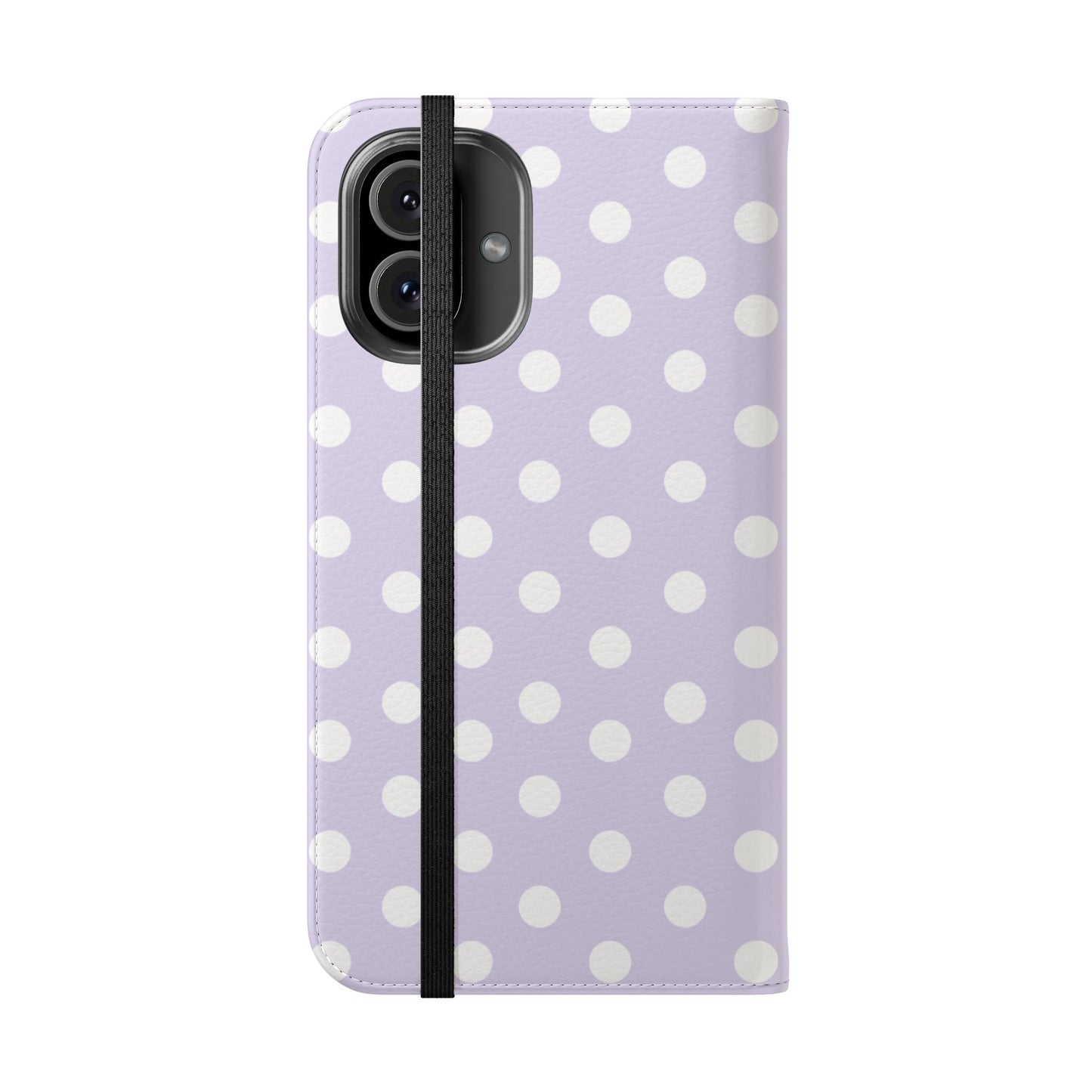 Polka Dot Flip Phone Case — Violet Polka Dot Wallet Cover