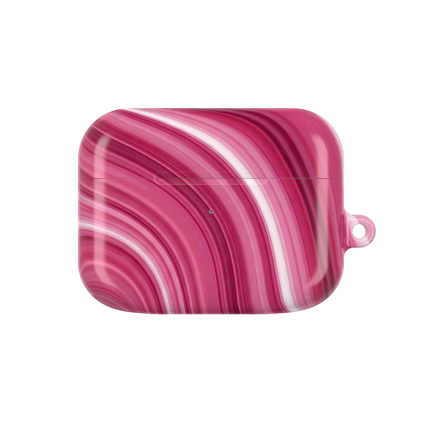 Pink Marble AirPod Case — Swirled Abstract Protective Charging Case