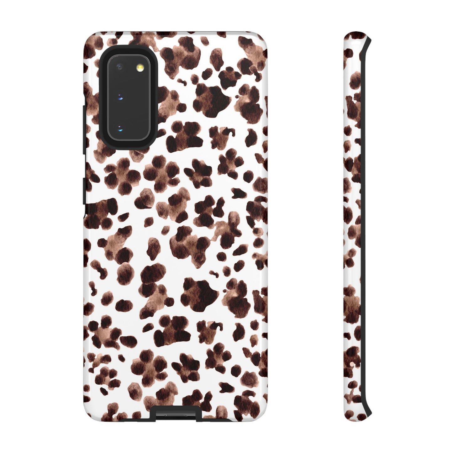 Brown Cowhide Print Phone Case — Tough Protective iPhone Cover