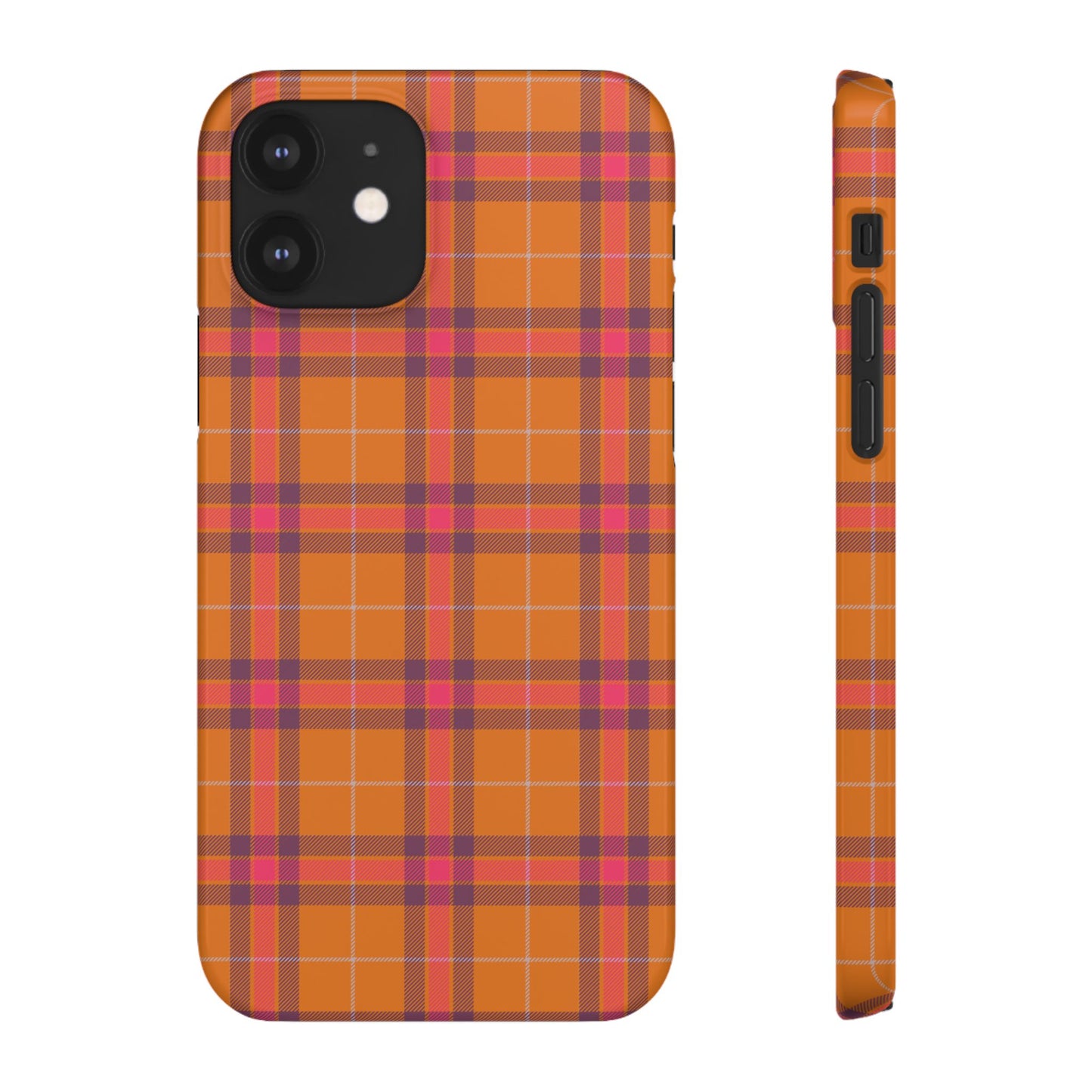 Orange Plaid Snap Phone Case — Autumn Plaid Phone Case