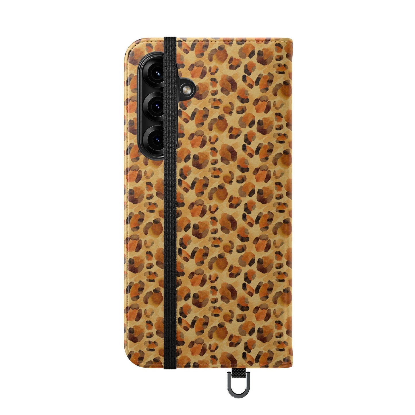 Leopard Print Flip Phone Case — Cardholder Wallet Folio