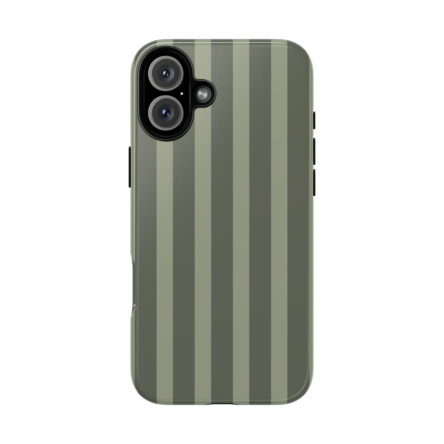 Olive Striped Tough Phone Case — Durable Military-Inspired Protective Cover