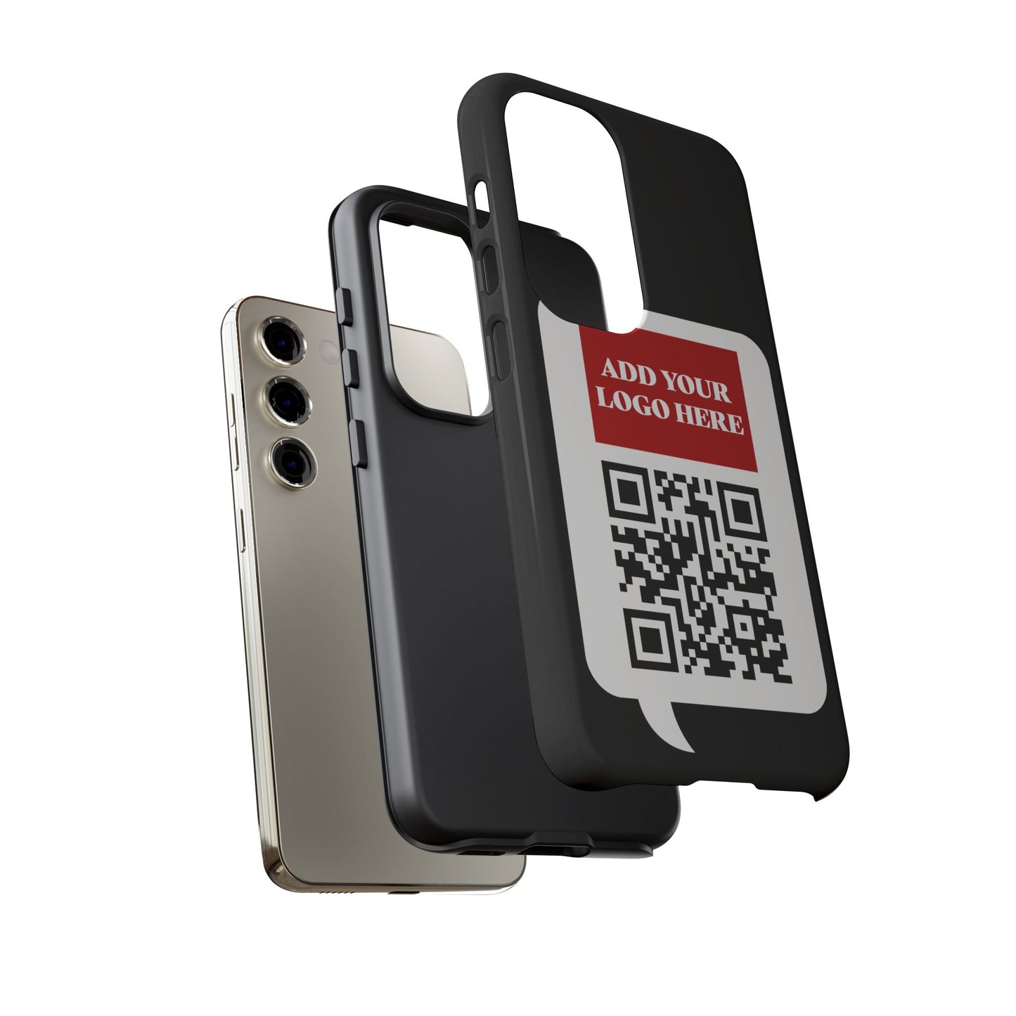 Custom QR Code and Logo Tough Phone Case — Contact Case