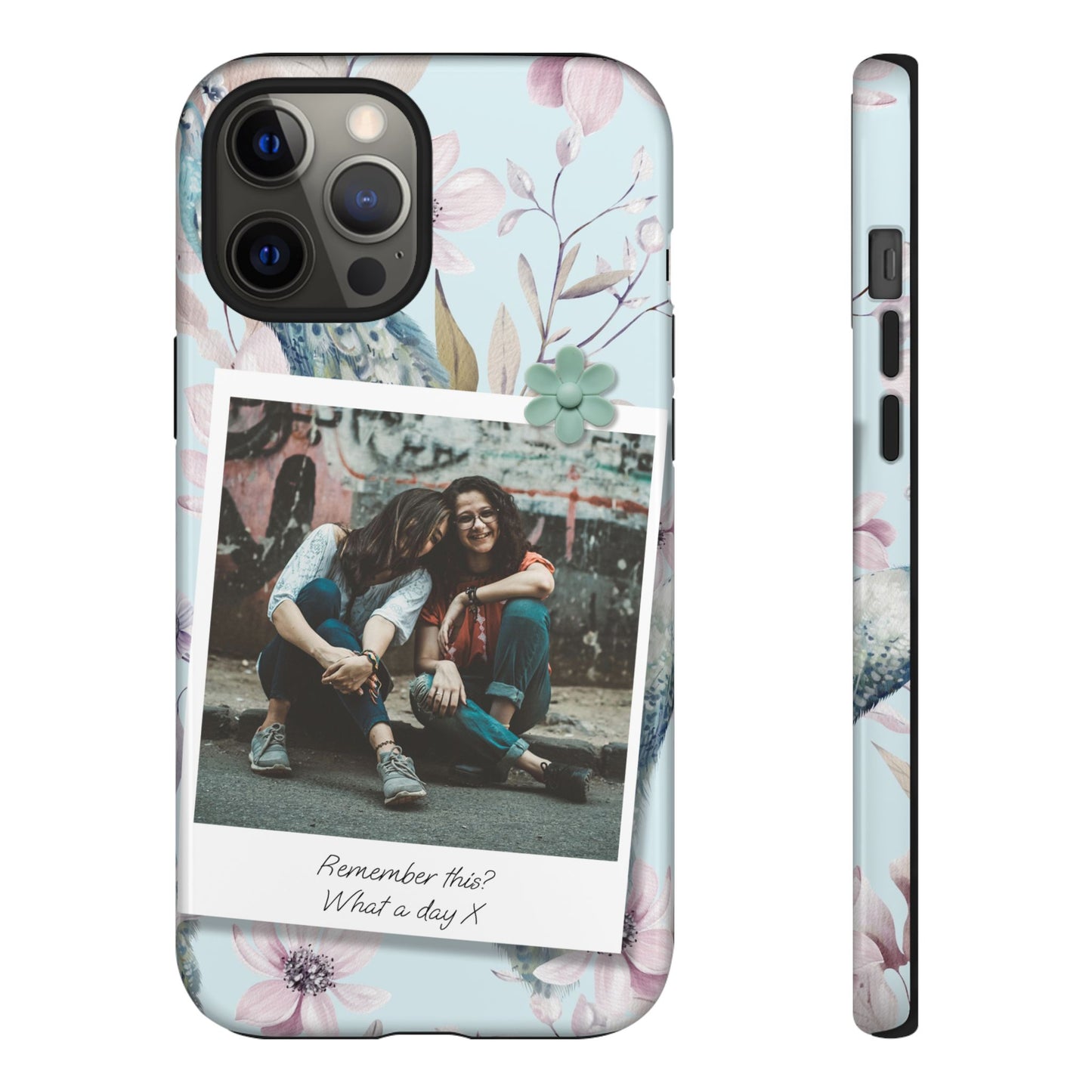 Single Image Personalised Floral Photo Tough Case for Apple iPhone, Samsung Galaxy and Google Pixel.