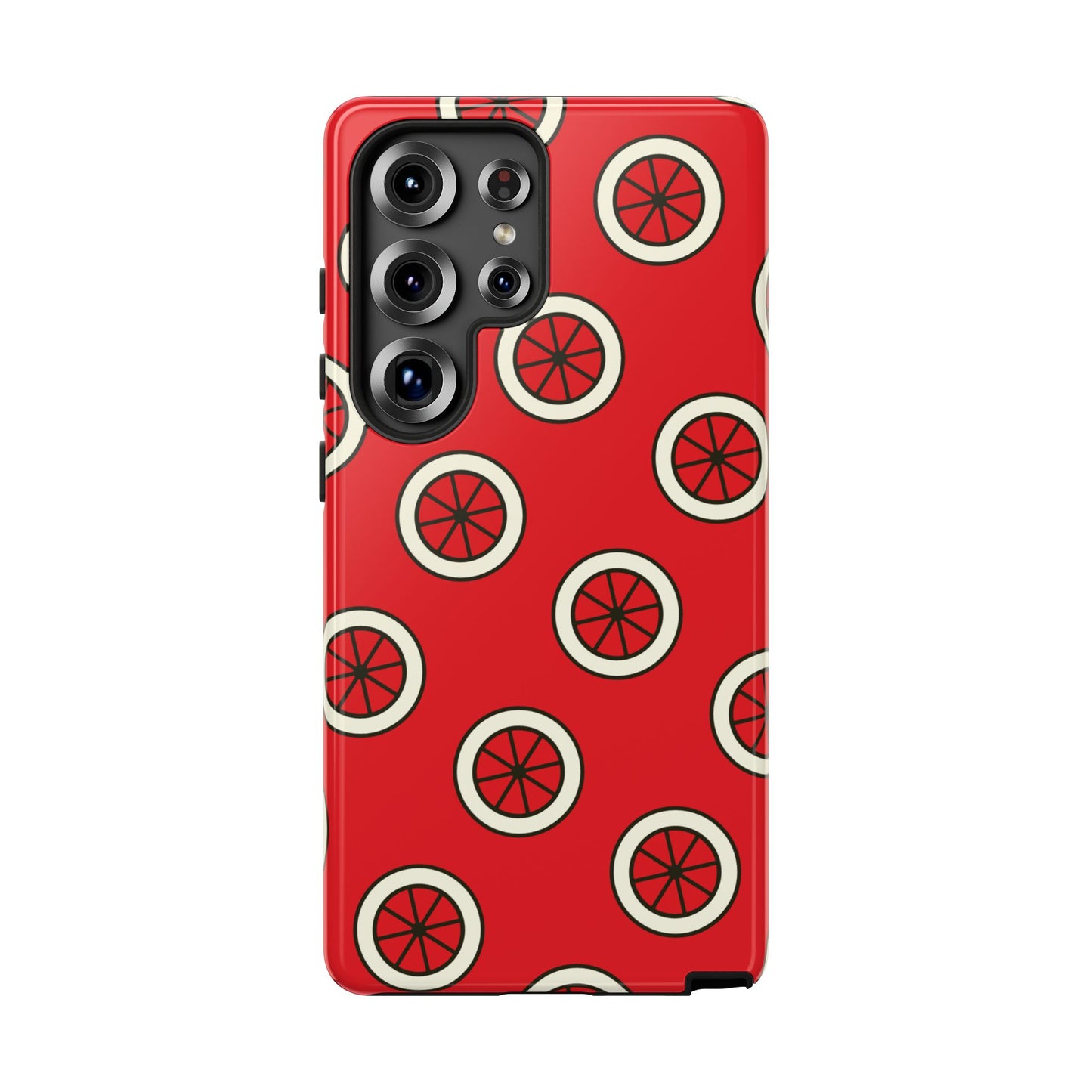 Red Citrus Pattern Phone Case — Protective Tough Phone Cover