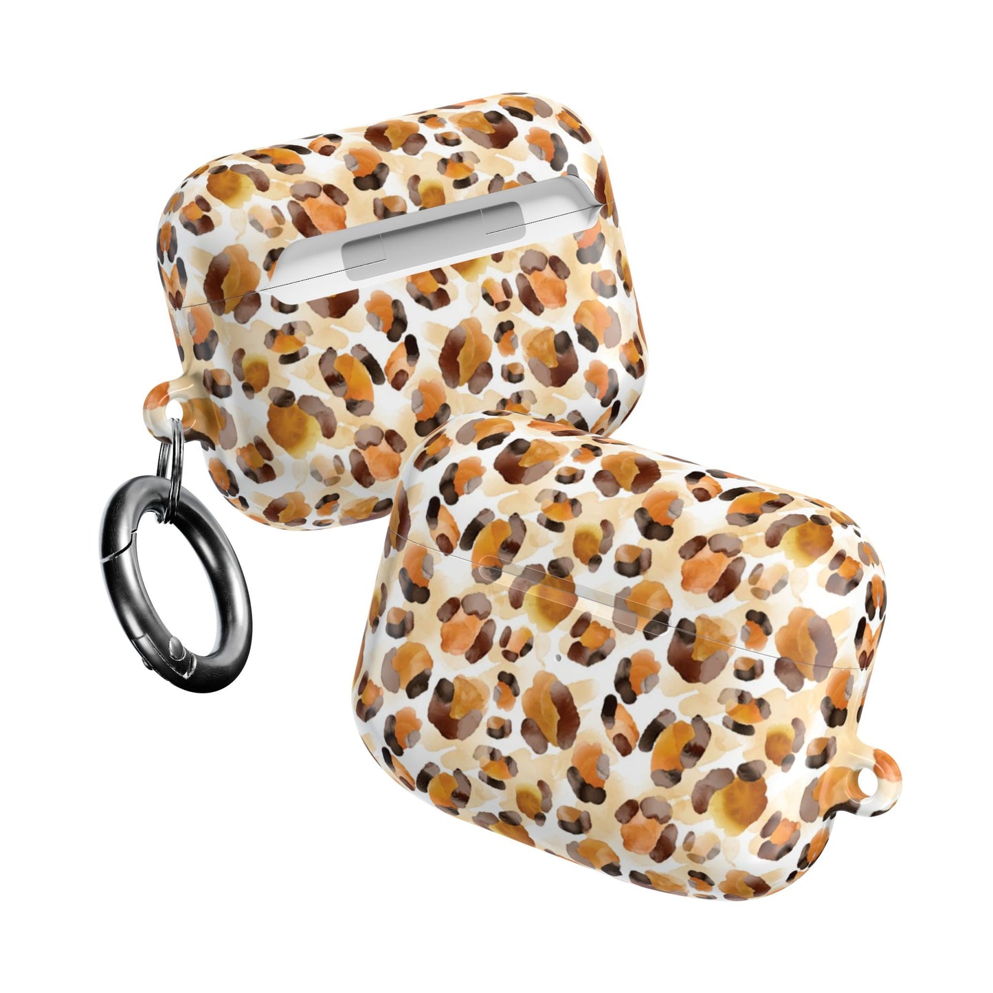 Leopard Print AirPod Case – Tan & Brown Protective Charging Cover