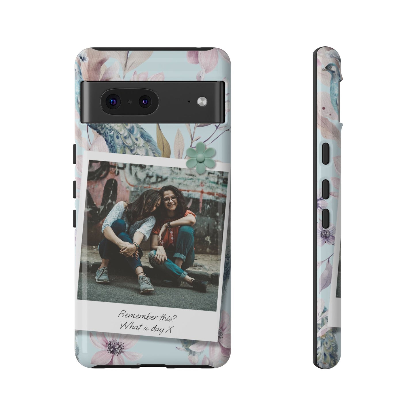 Single Image Personalised Floral Photo Tough Case for Apple iPhone, Samsung Galaxy and Google Pixel.