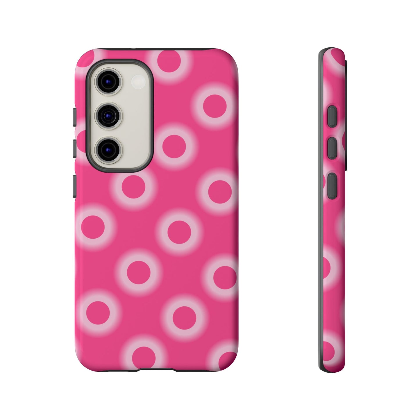 Pink Retro Dot Tough Phone Case