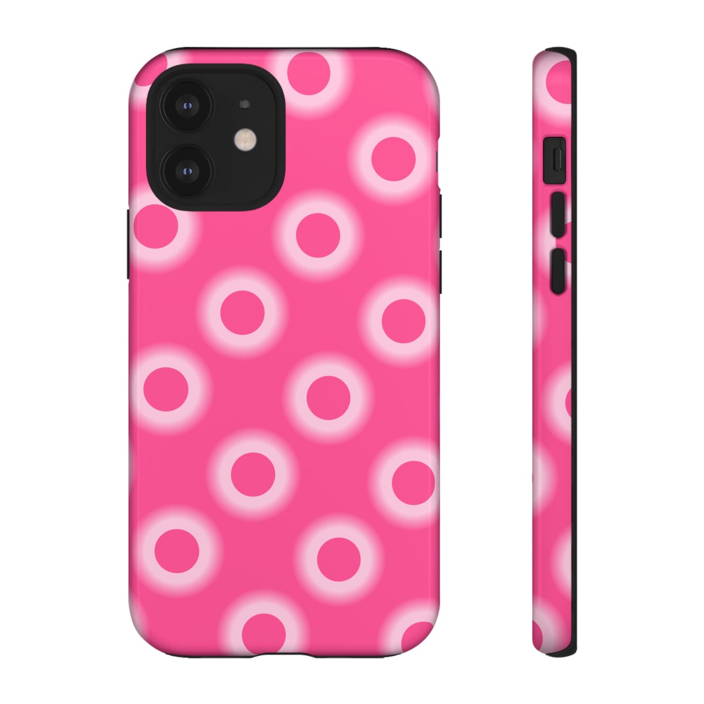 Pink Retro Dot Tough Phone Case