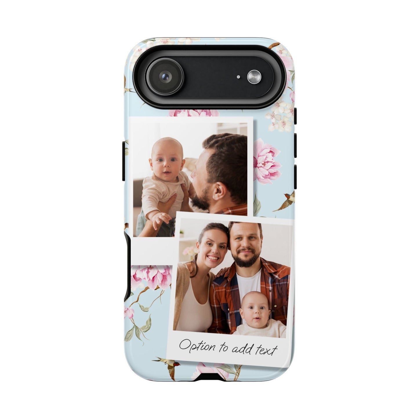Two image Personalised Floral Photo Collage Tough Case — Personalised Family Phone Case