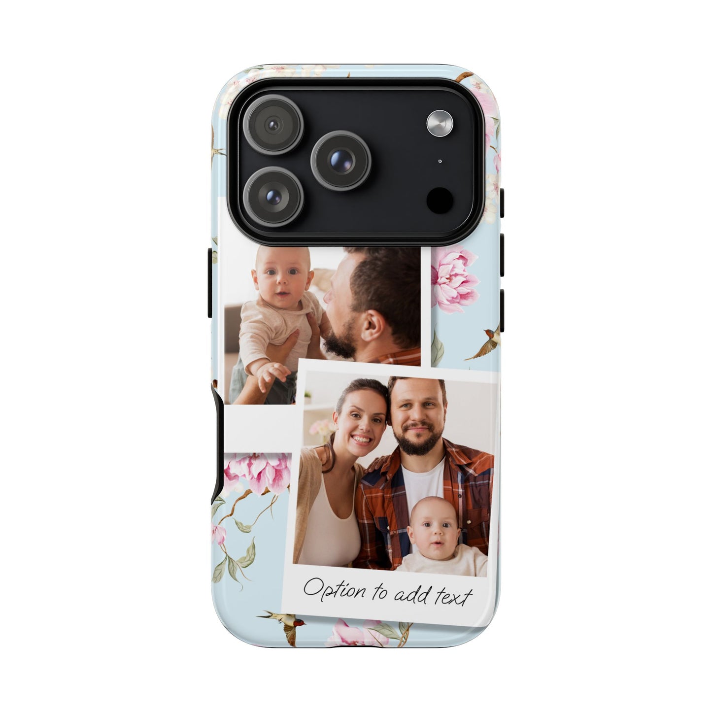 Two image Personalised Floral Photo Collage Tough Case — Personalised Family Phone Case