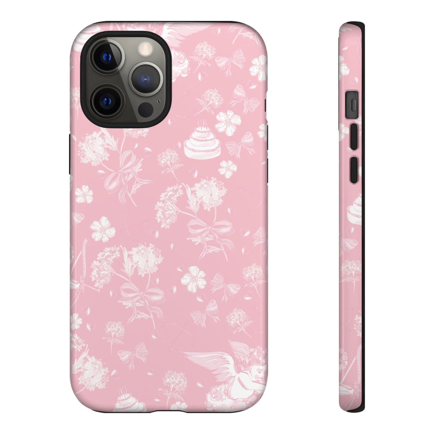 Floral Pink Tough Phone Case – Lightweight Protective Cover