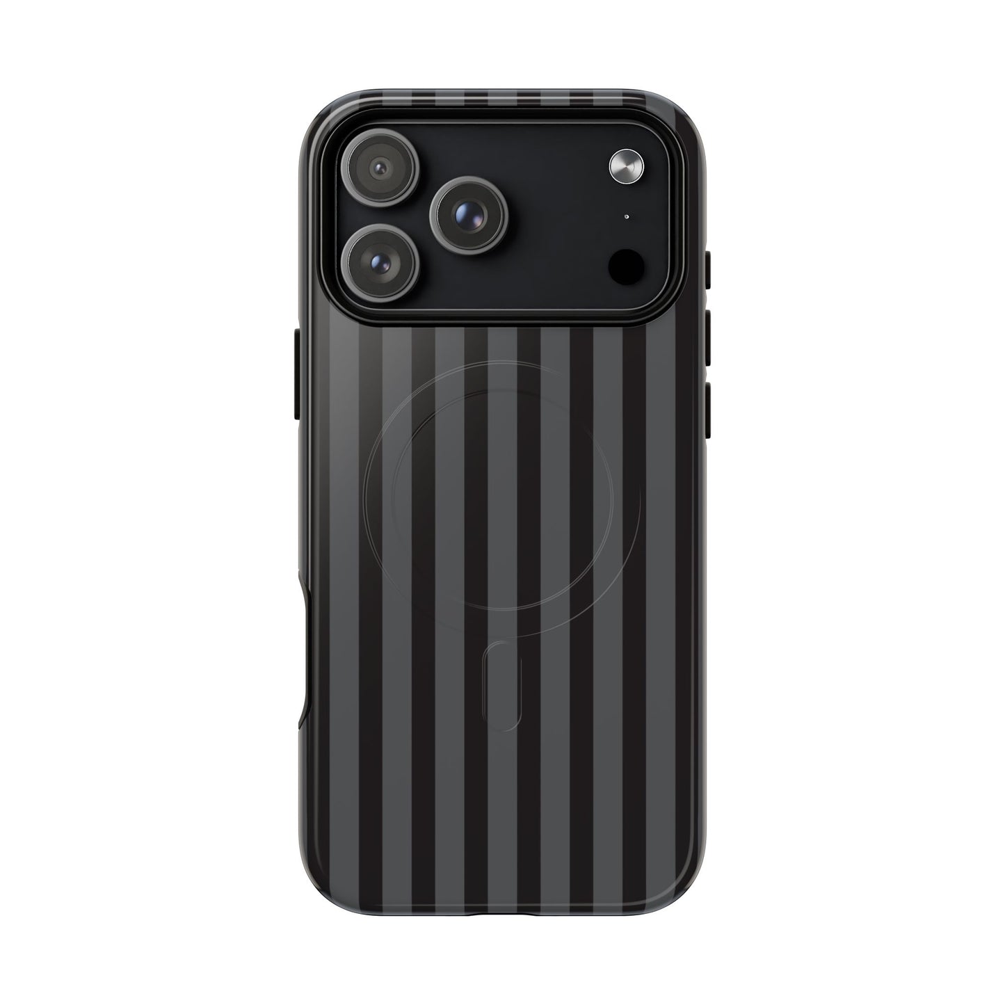 Magnetic Tough Phone Case — Black Stripe Protective Cover