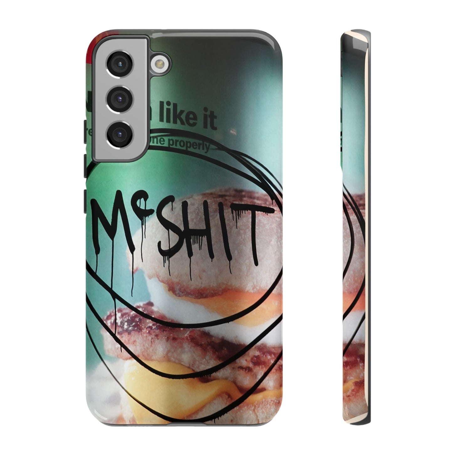 Phone Case — Grunge 'Misfit' Cheeseburger Design