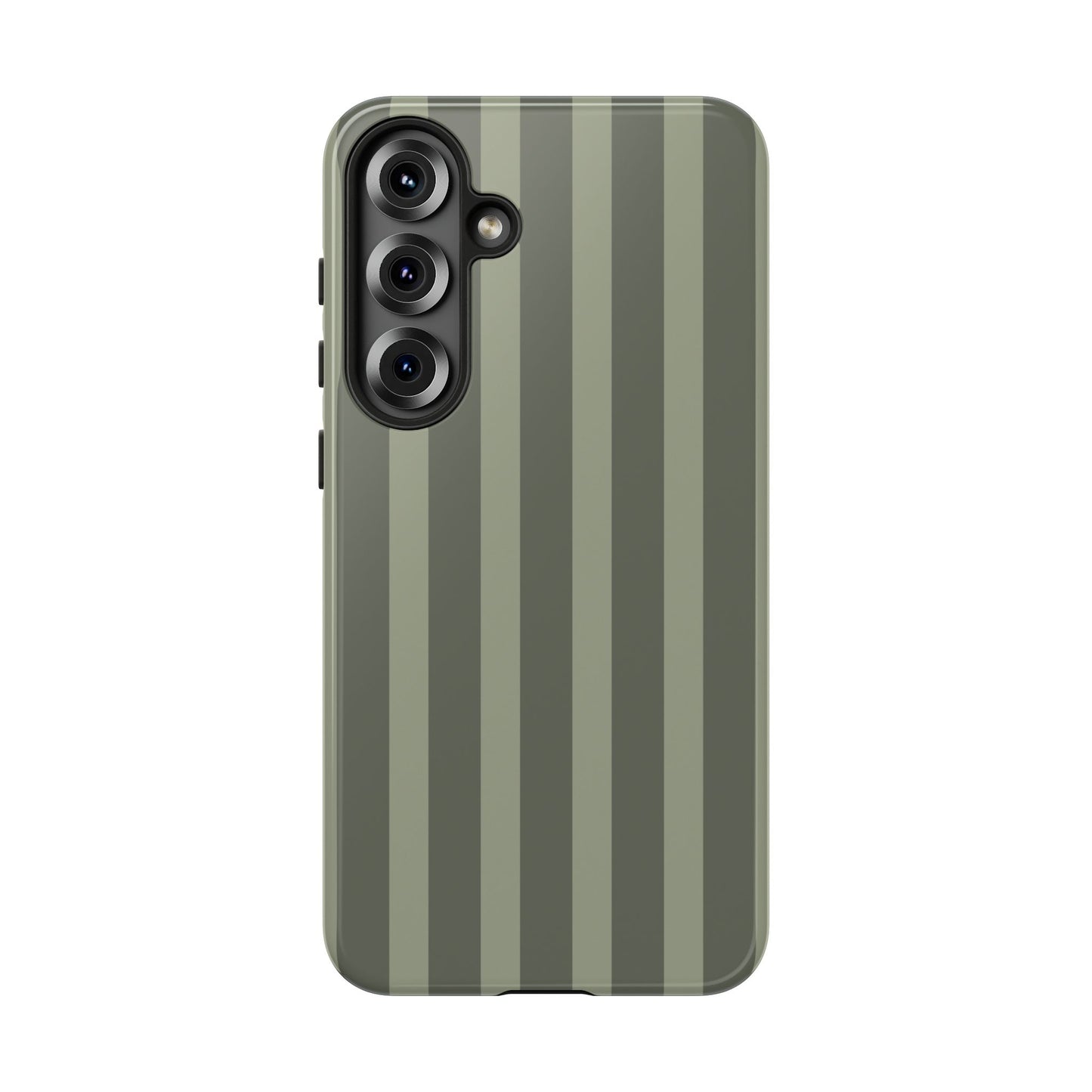 Olive Striped Tough Phone Case — Durable Military-Inspired Protective Cover