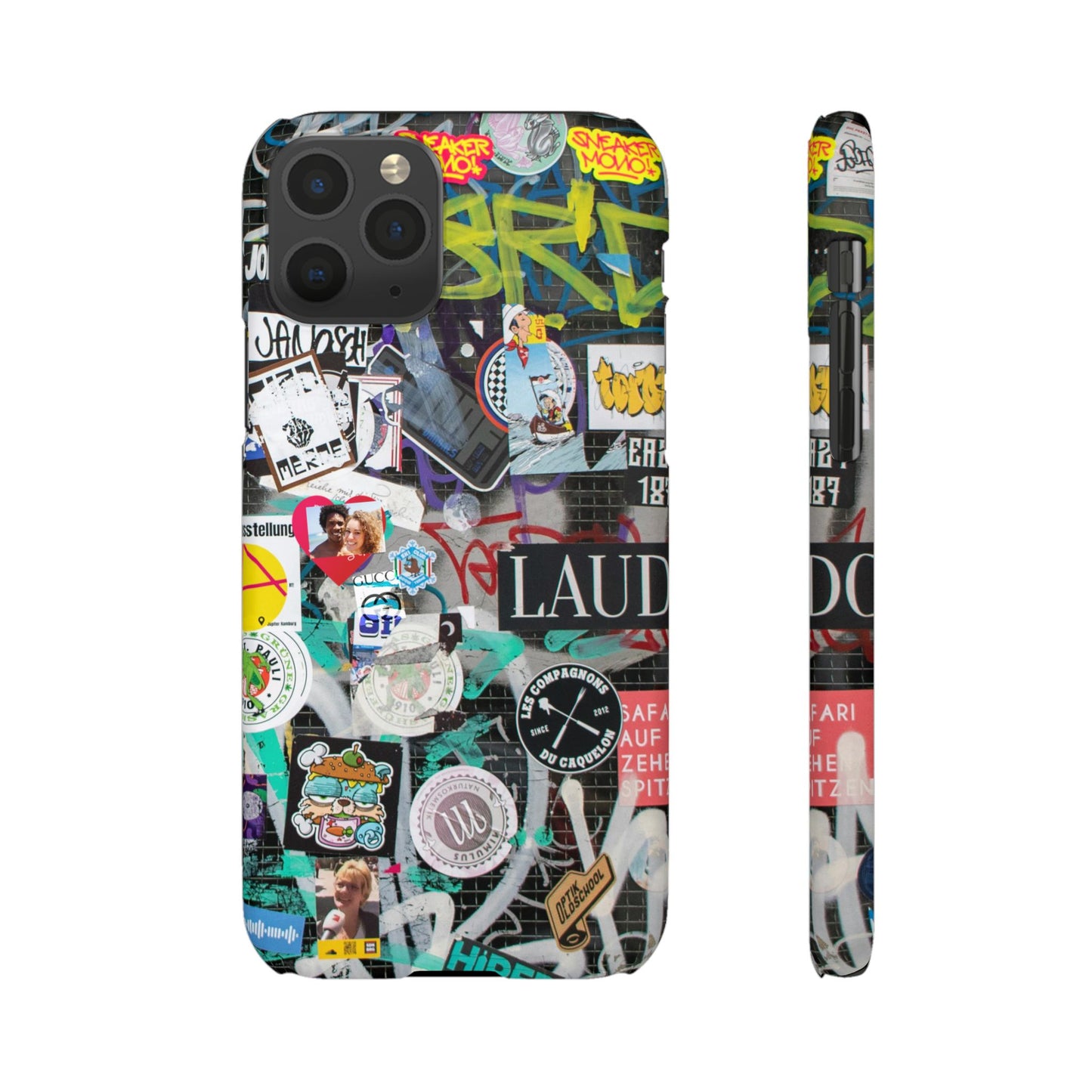 Sticker Bomb Personalised Graffiti Slim Phone Case for Apple iPhone, Samsung Galaxy and Google Pixel.