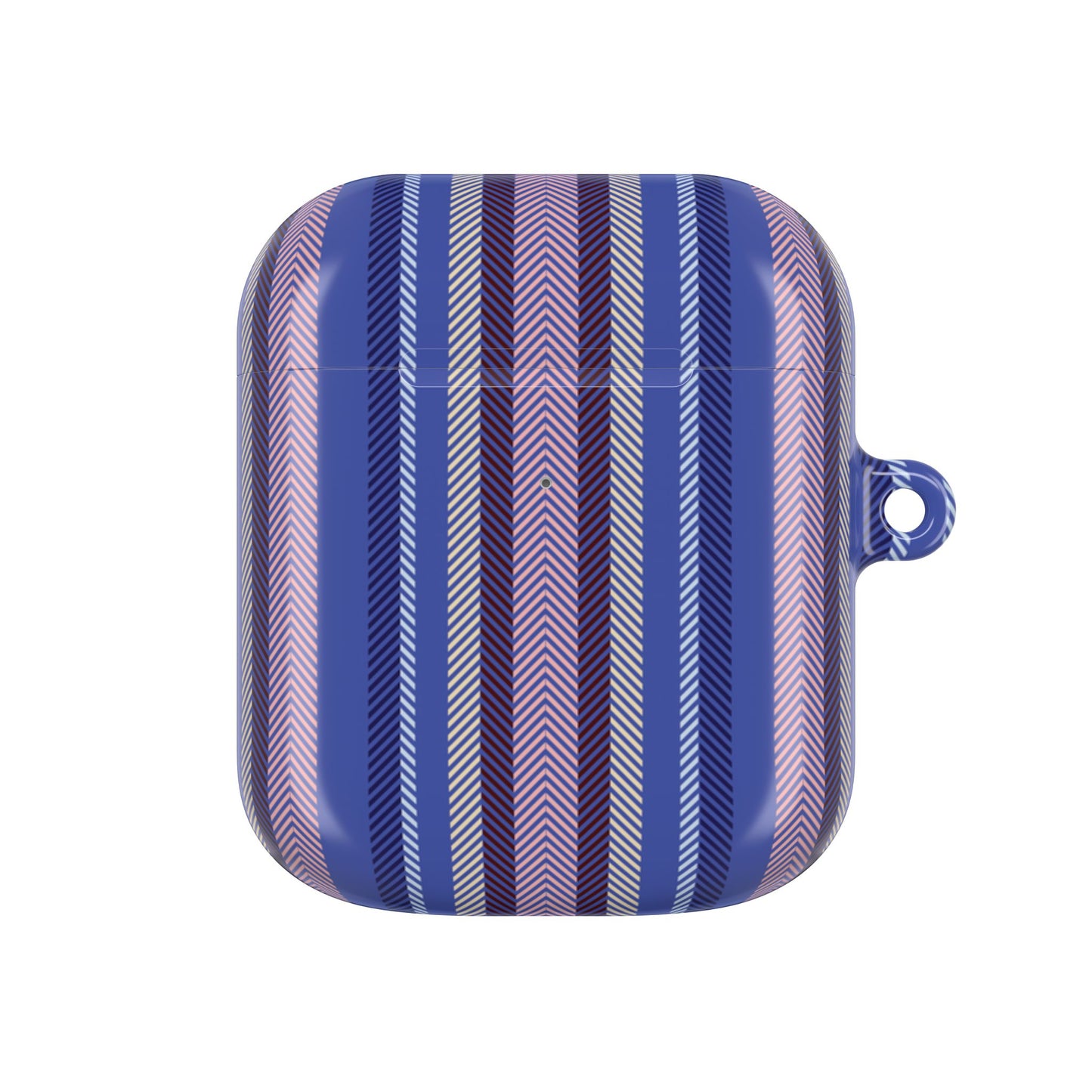Striped Violet AirPod Case — Purple Blue Chevron Pattern AirPods Cover