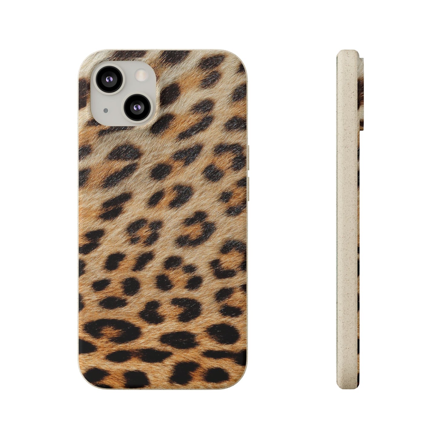 Leopard Print Biodegradable Phone Case — Eco-Friendly Animal Print Phone Cover for Apple iPhone and Samsung Galaxy.