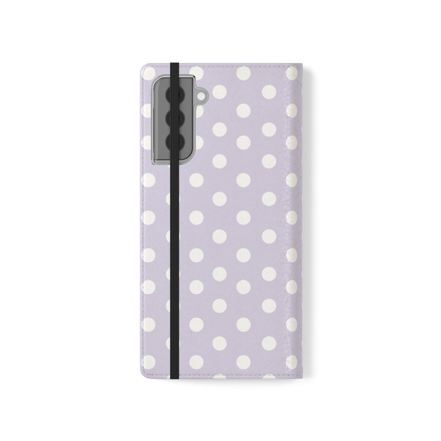 Polka Dot Flip Phone Case — Violet Polka Dot Wallet Cover