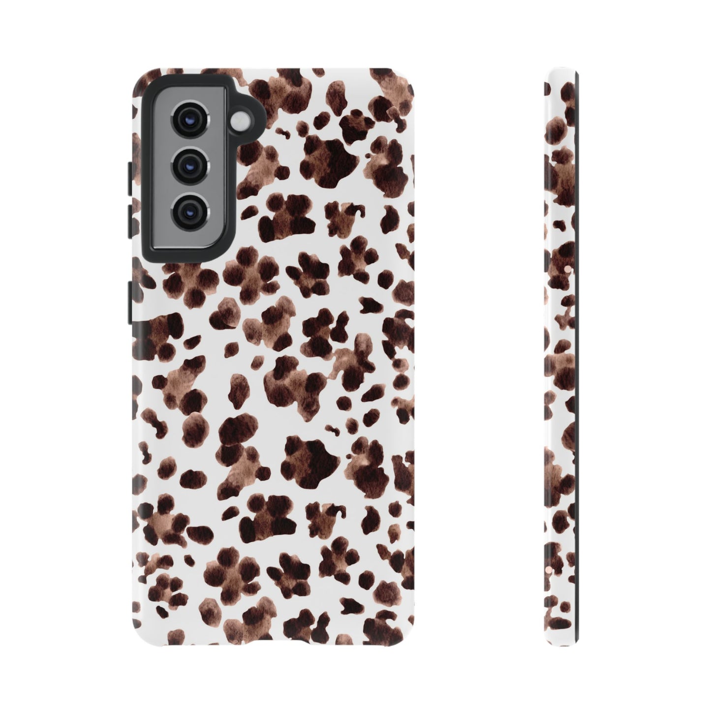 Brown Cowhide Print Phone Case — Tough Protective iPhone Cover