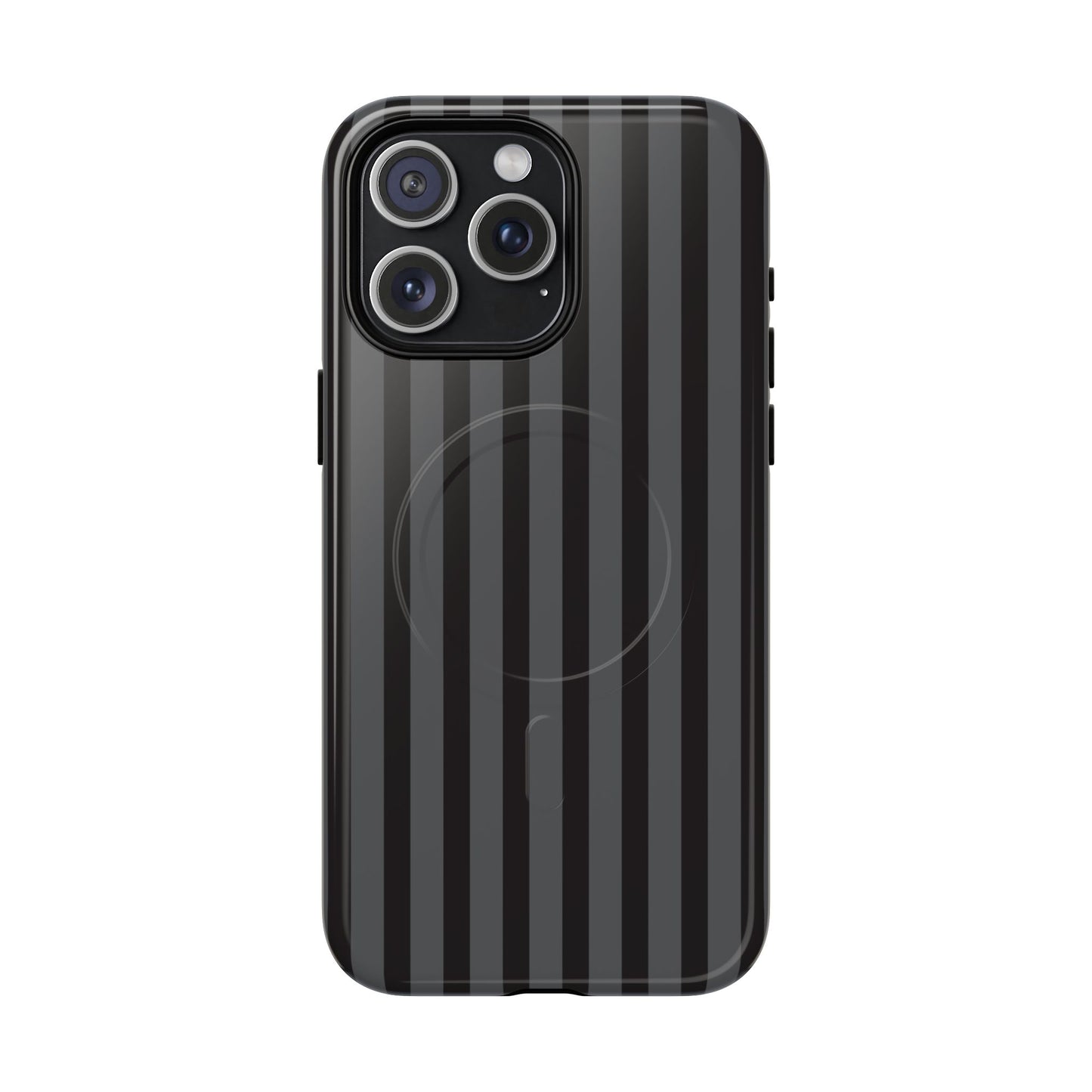 Magnetic Tough Phone Case — Black Stripe Protective Cover
