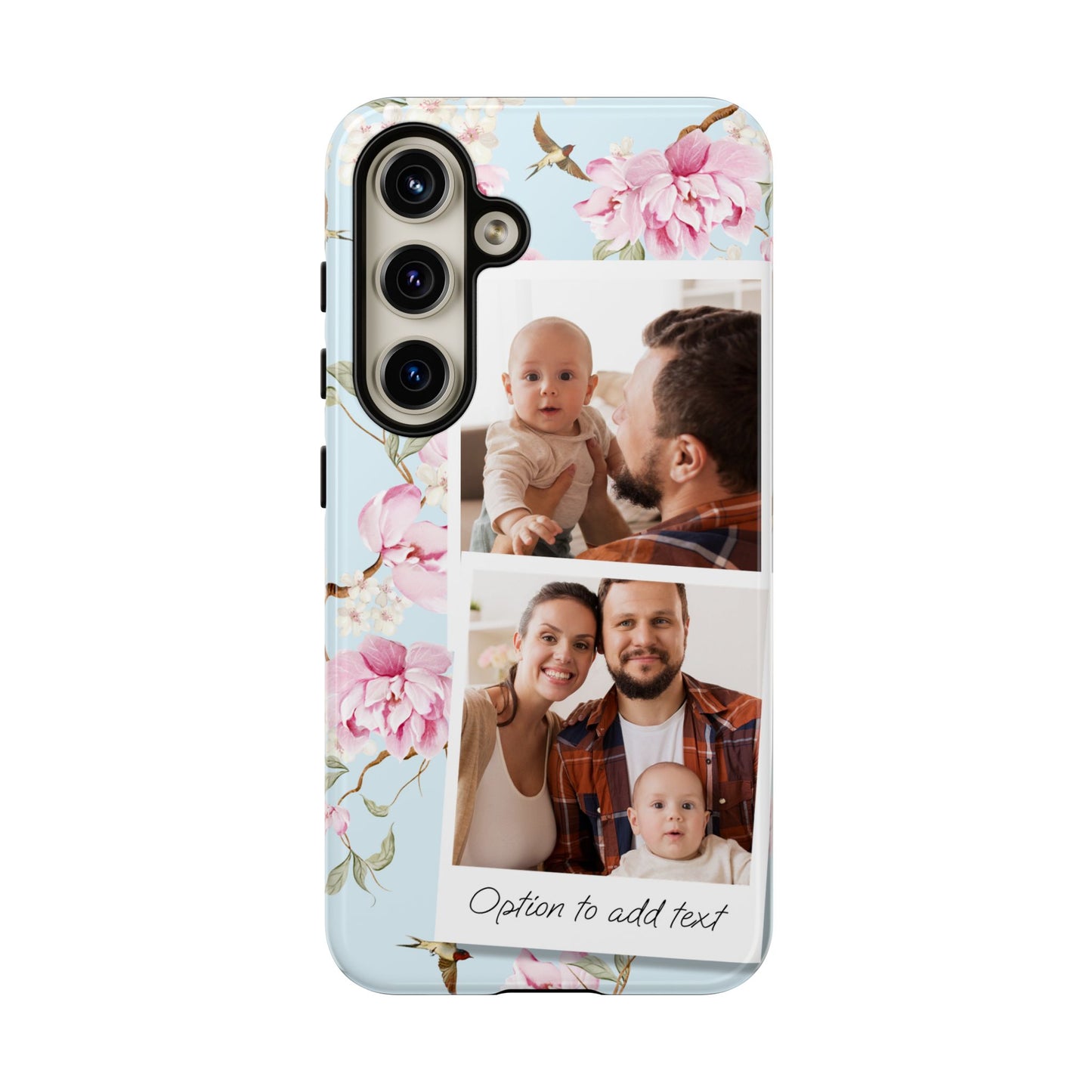 Two image Personalised Floral Photo Collage Tough Case — Personalised Family Phone Case