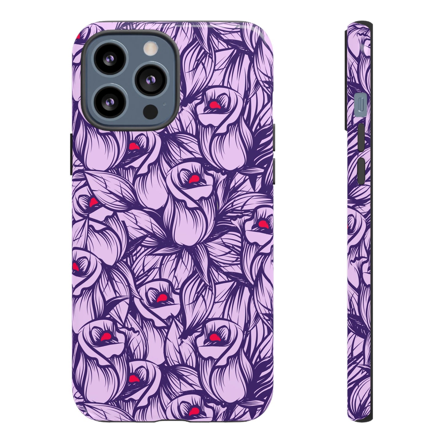 Botanical Floral Purple Rose Phone Case