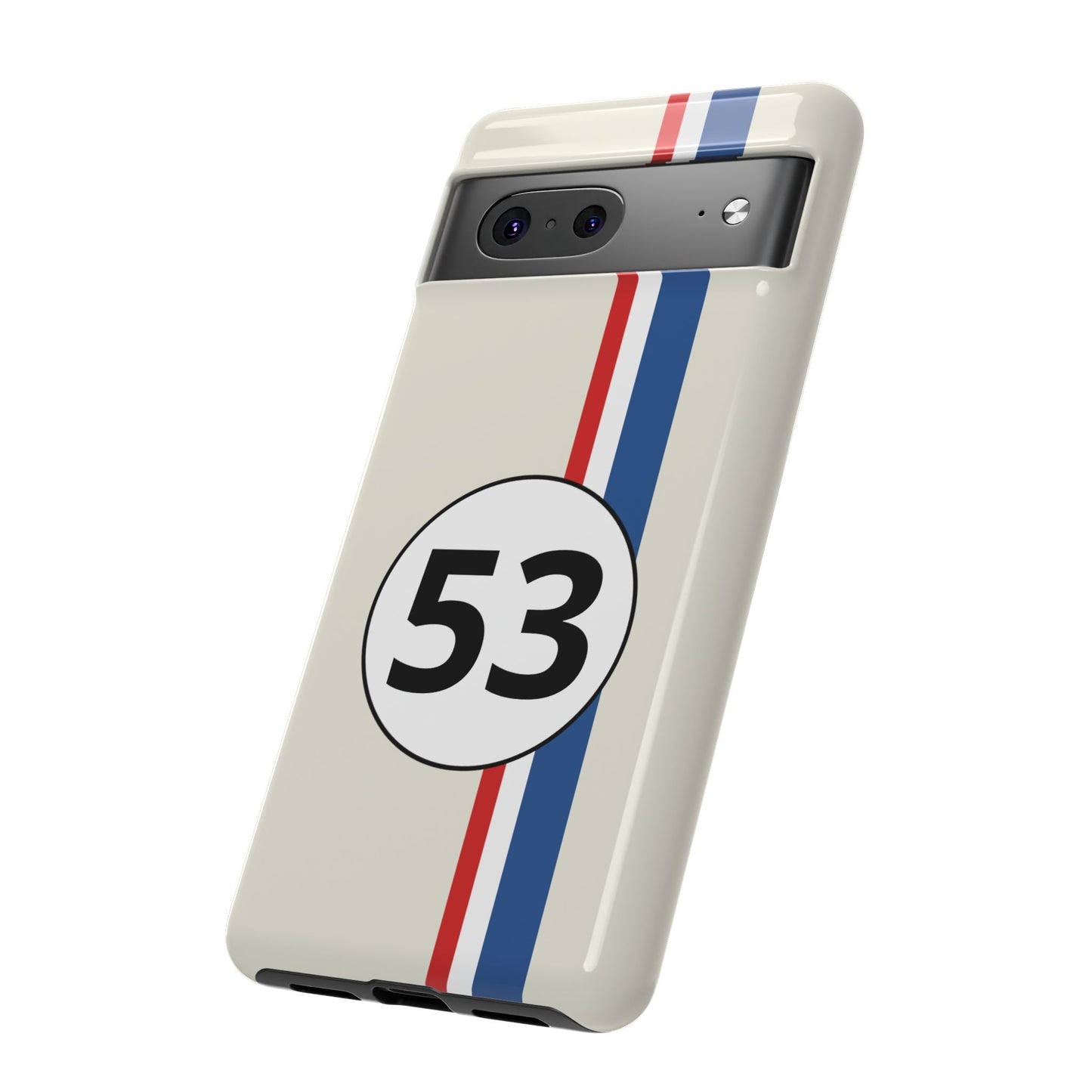 Racing Stripe Personalised Number Tough Phone Case for Apple iPhone, Samsung Galaxy and Google Pixel.