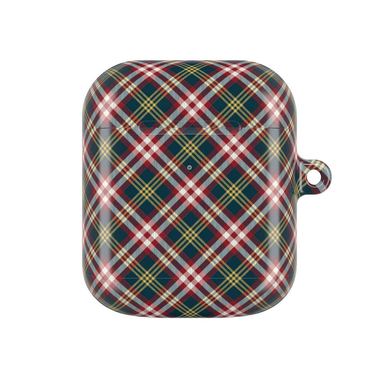 Yellow, Red and Green Tartan AirPod Case — Classic Yellow, Red and Green Plaid Protective Cover