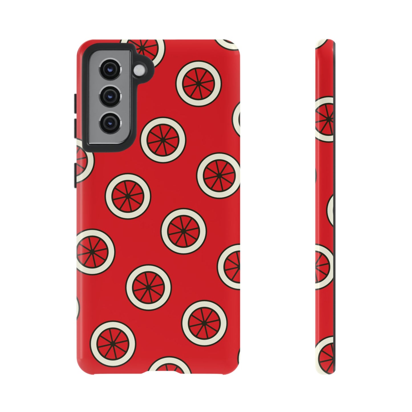 Red Citrus Pattern Phone Case — Protective Tough Phone Cover