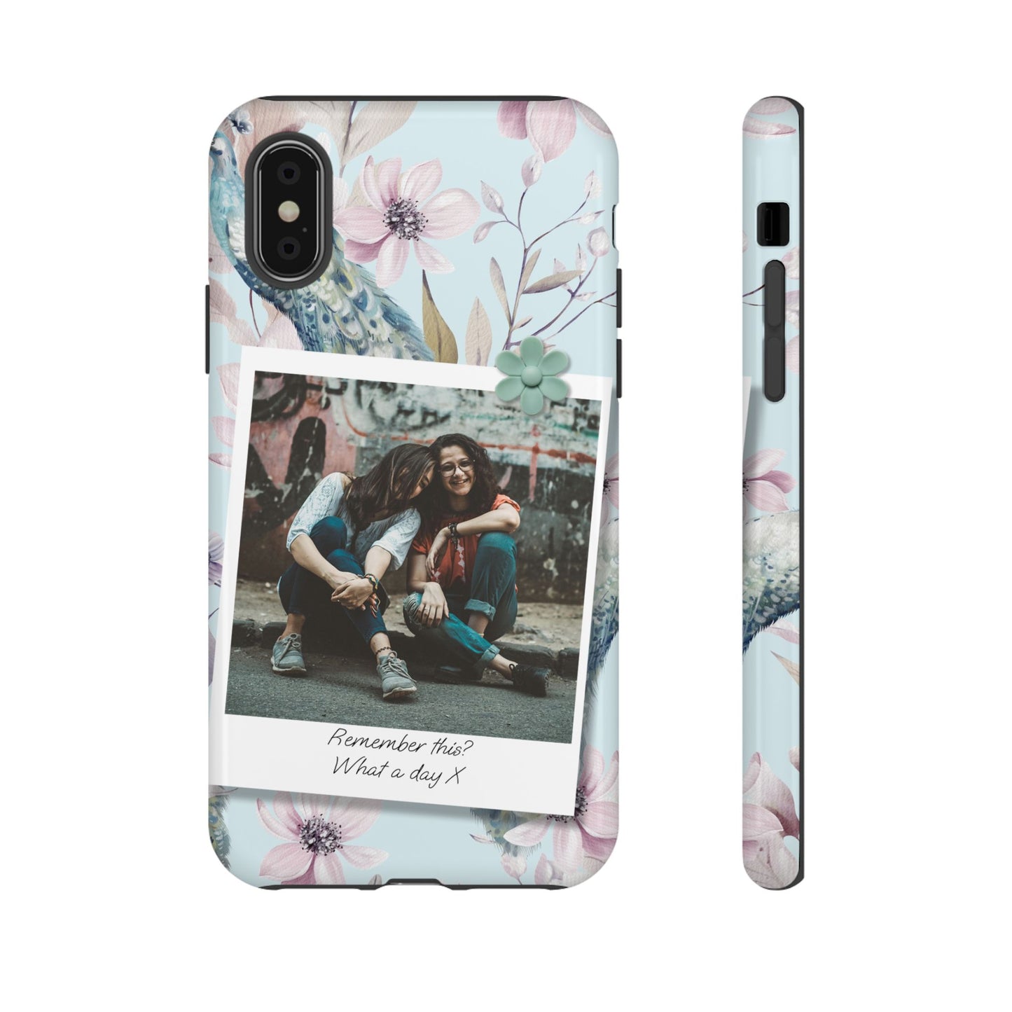 Single Image Personalised Floral Photo Tough Case for Apple iPhone, Samsung Galaxy and Google Pixel.