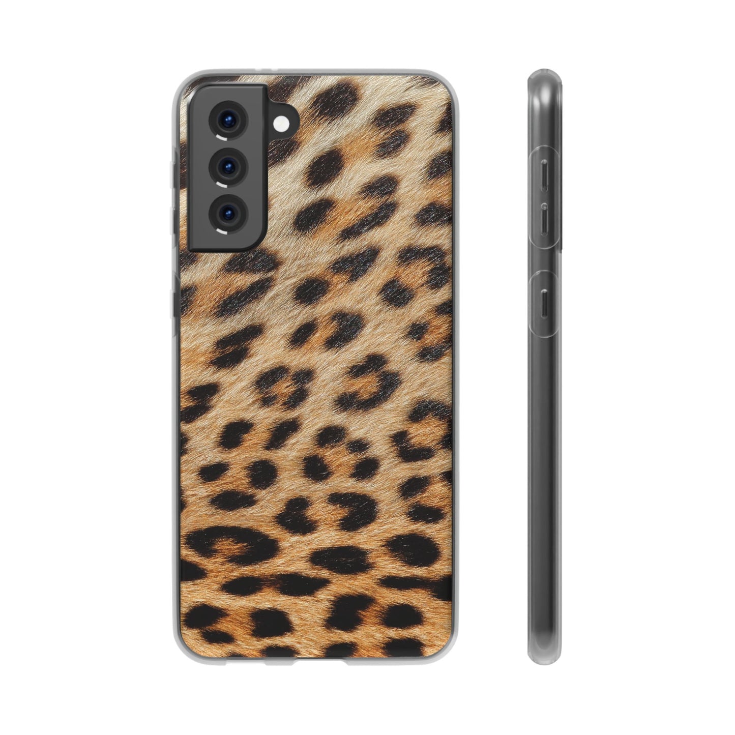 Leopard Print Flexi Phone Case — Soft-Touch Animal Print cover for Apple iPhone and Samsung Galaxy.