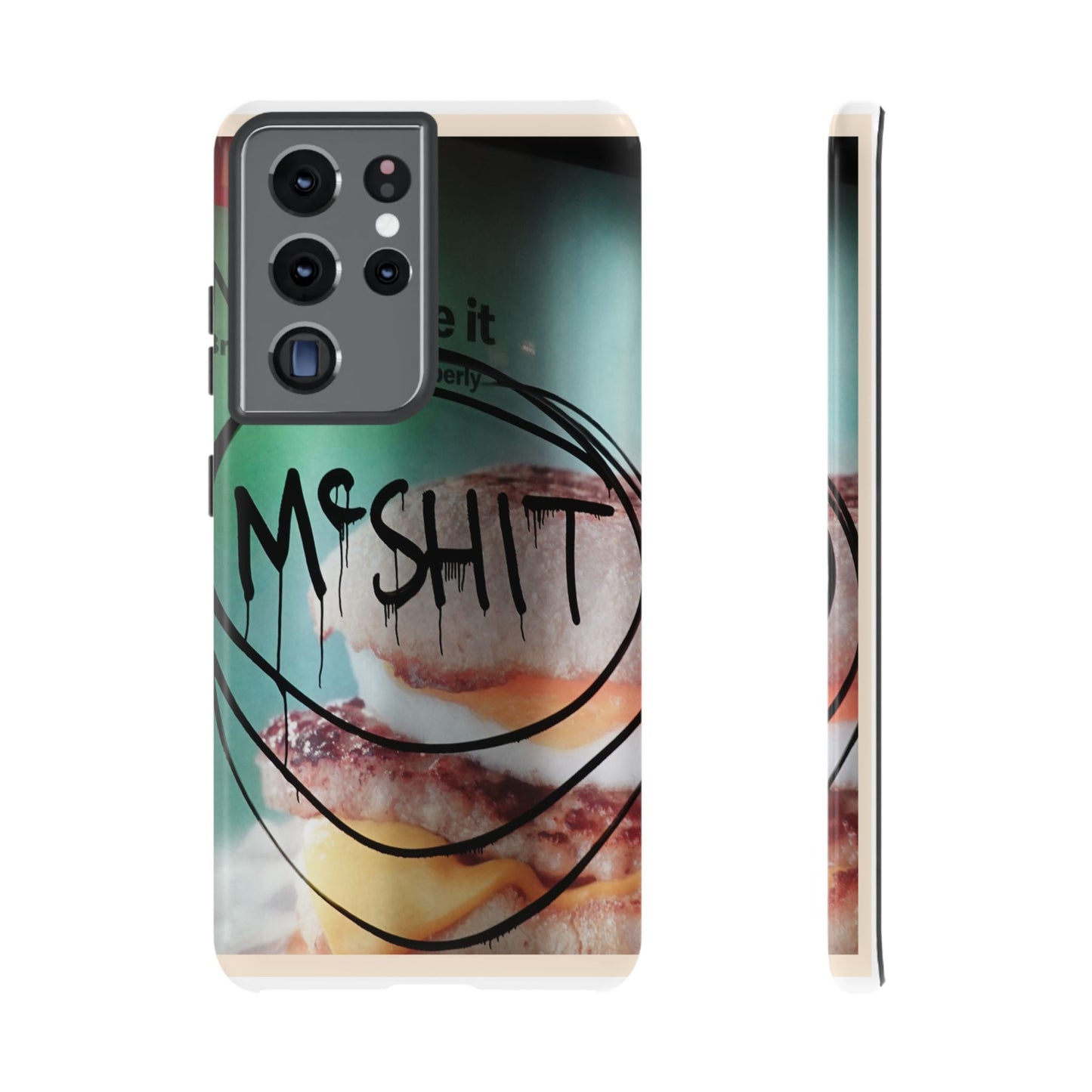 Phone Case — Grunge 'Misfit' Cheeseburger Design
