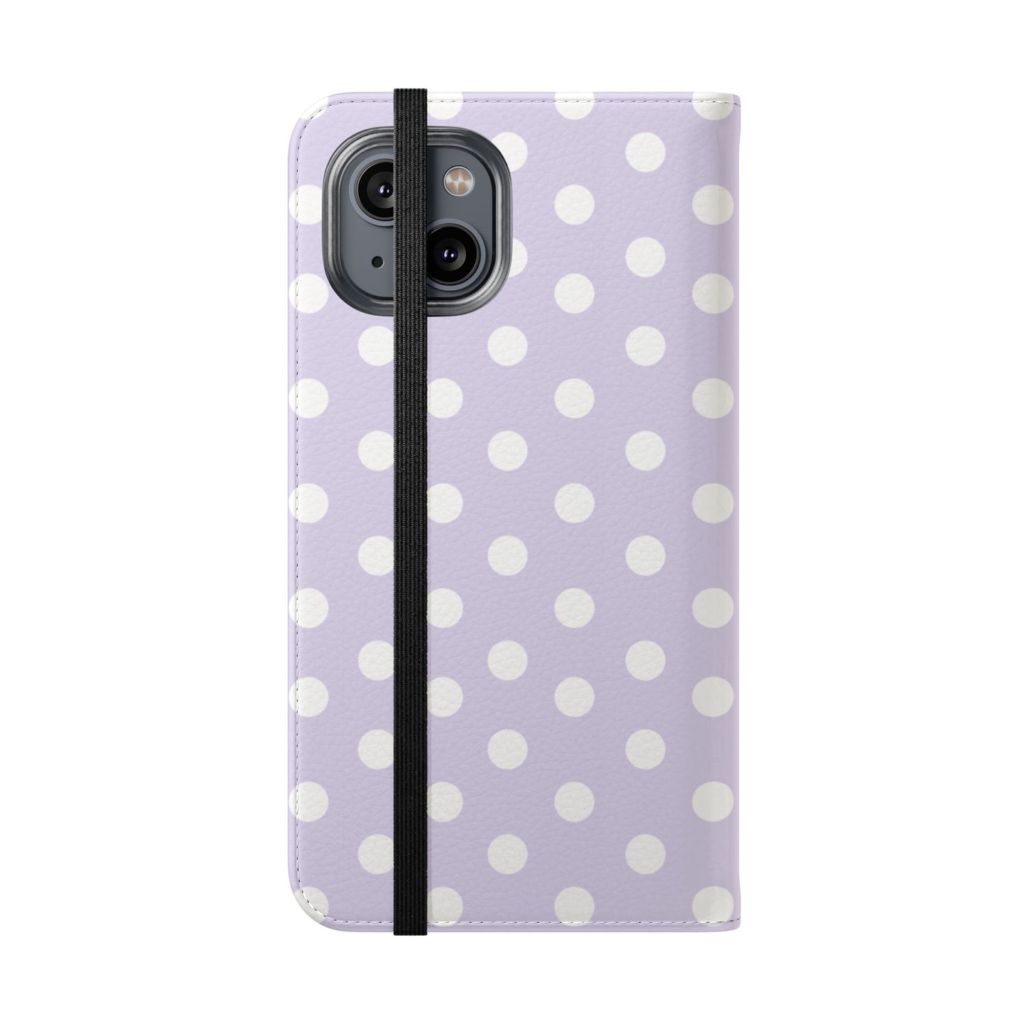 Polka Dot Flip Phone Case — Violet Polka Dot Wallet Cover