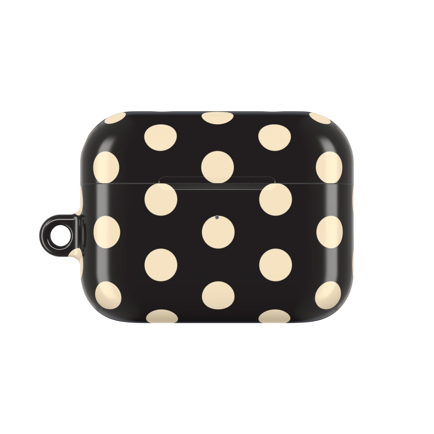 Polka Dot AirPod Case – Retro Black & Cream Protective Cover