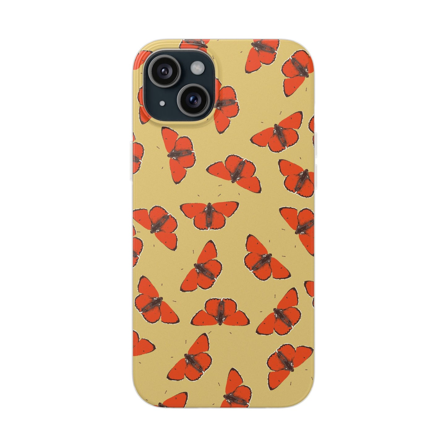 Butterfly Pattern Flexi Phone Case for Apple iPhone and Samsung Galaxy.