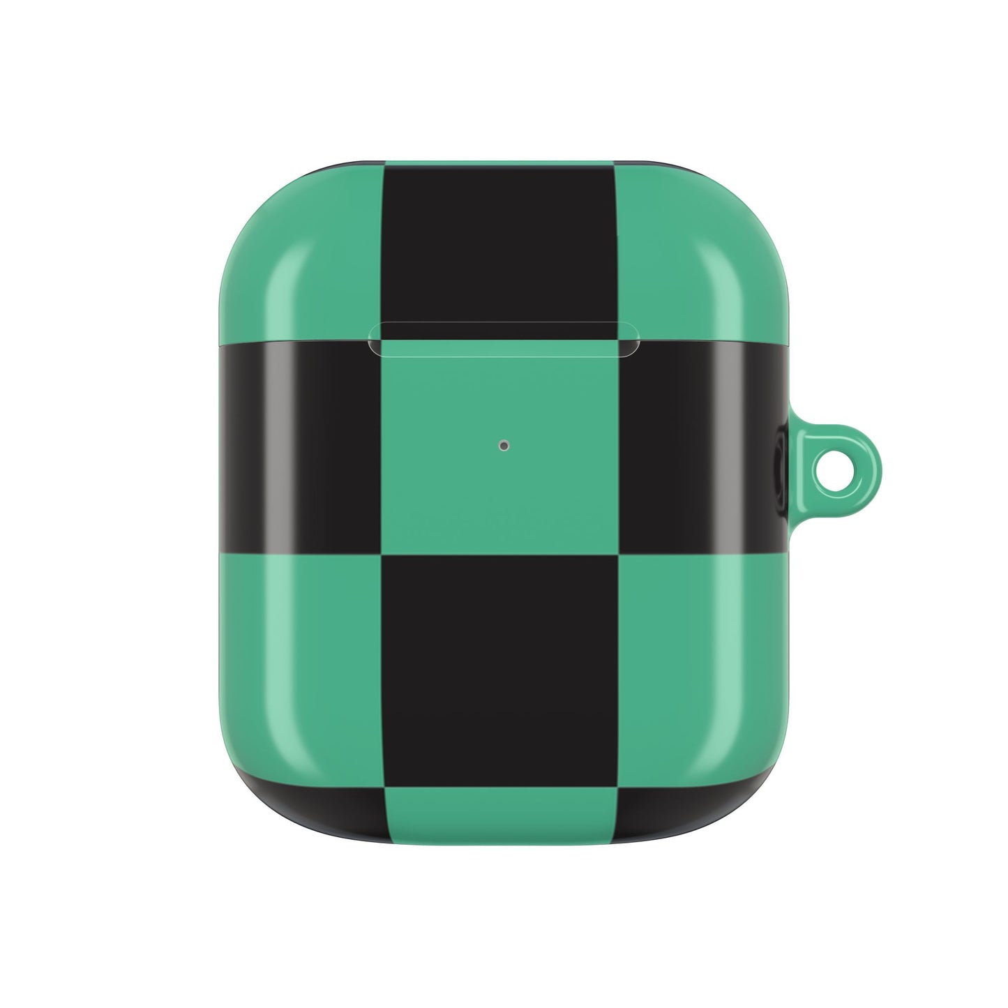 Tanjiro Green and Black Chequered AirPod Case — Protective Cover