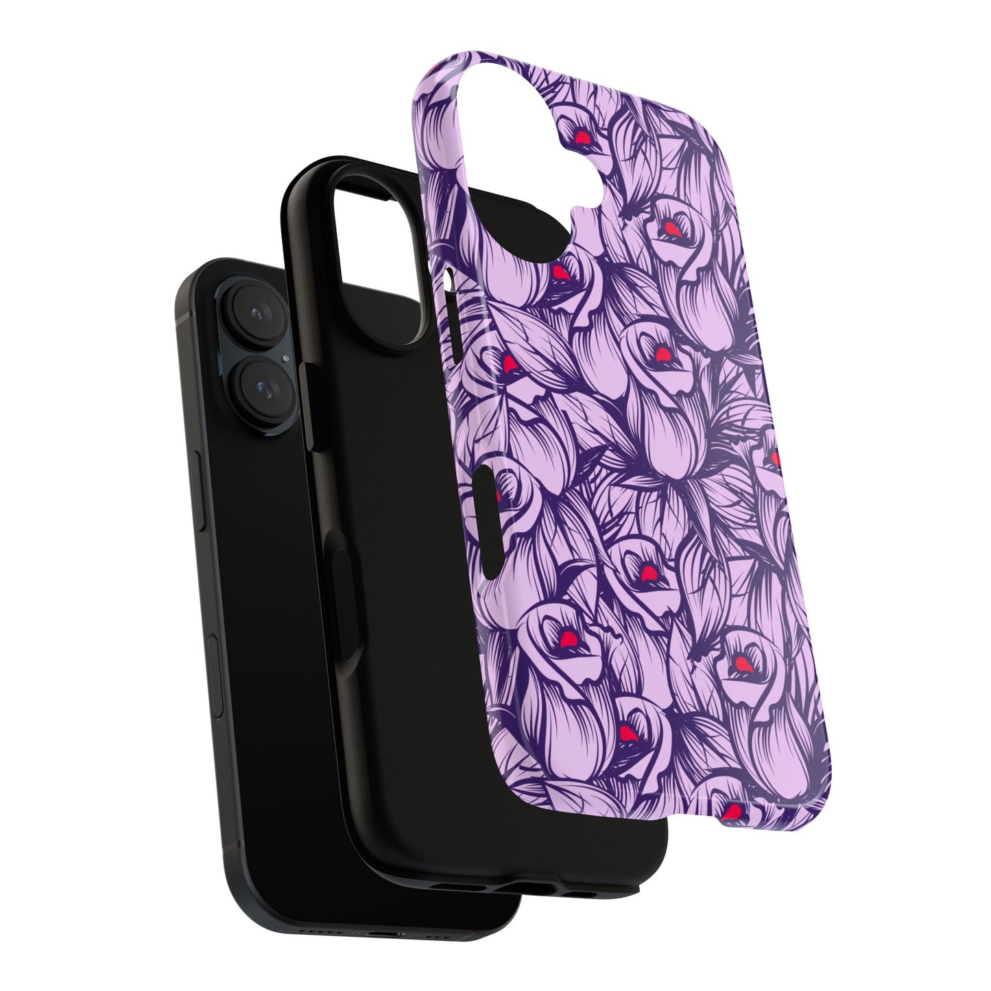Botanical Floral Purple Rose Phone Case