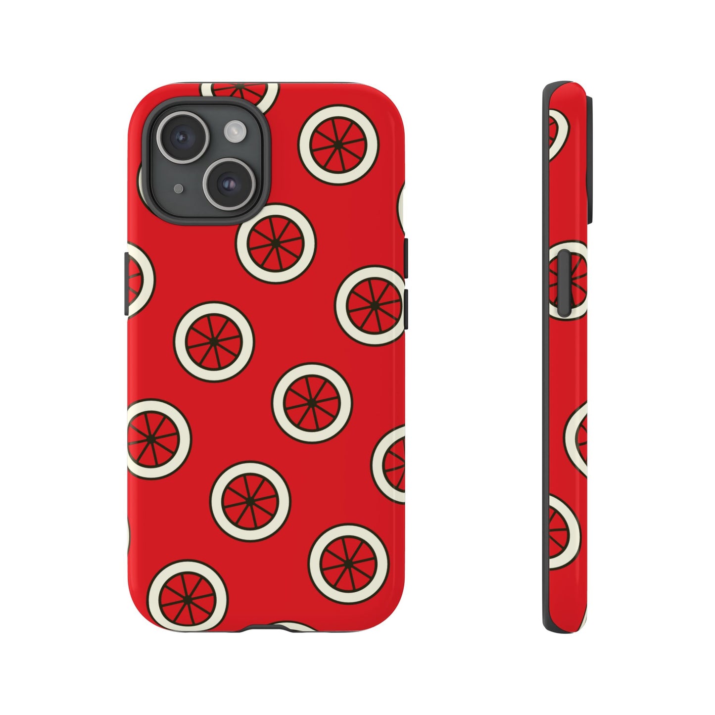 Red Citrus Pattern Phone Case — Protective Tough Phone Cover